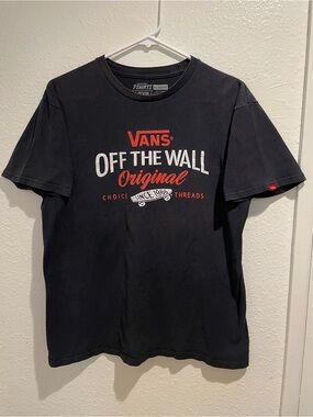 🛹 Vans Off The Wall Original Graphic Tee Skate Shirt Men's M Black Vintage Vibe